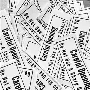 WATER-RESISTANT PACKAGING STICKERS CAREFUL OPENING FRAGILE